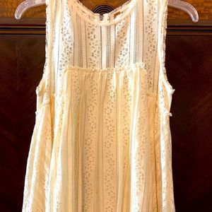 Free People Sleveless Cream colored Dress